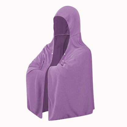 Purple cooling mesh hooded towel poncho – ShowerNest Australia