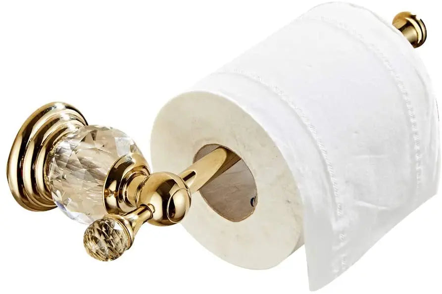 Crystal Toilet Paper Holder – Gold, Silver or Chrome