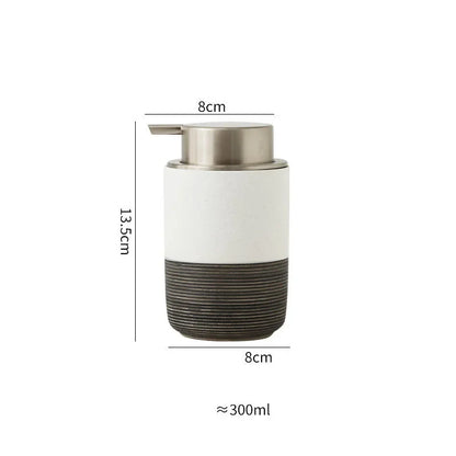 Two-tone ceramic soap dispenser – lotion pump, white – ShowerNest Australia
