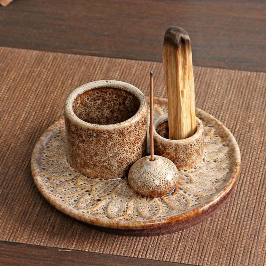4-in-1 ceramic incense burner second view – ShowerNest Australia