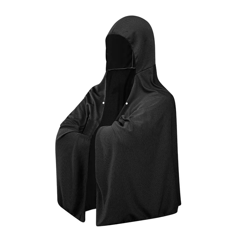 Black cooling mesh hooded towel poncho – ShowerNest Australia