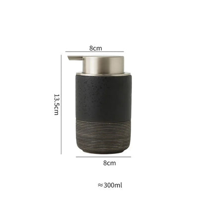 Two-tone ceramic soap dispenser – foaming pump, charcoal – ShowerNest Australia