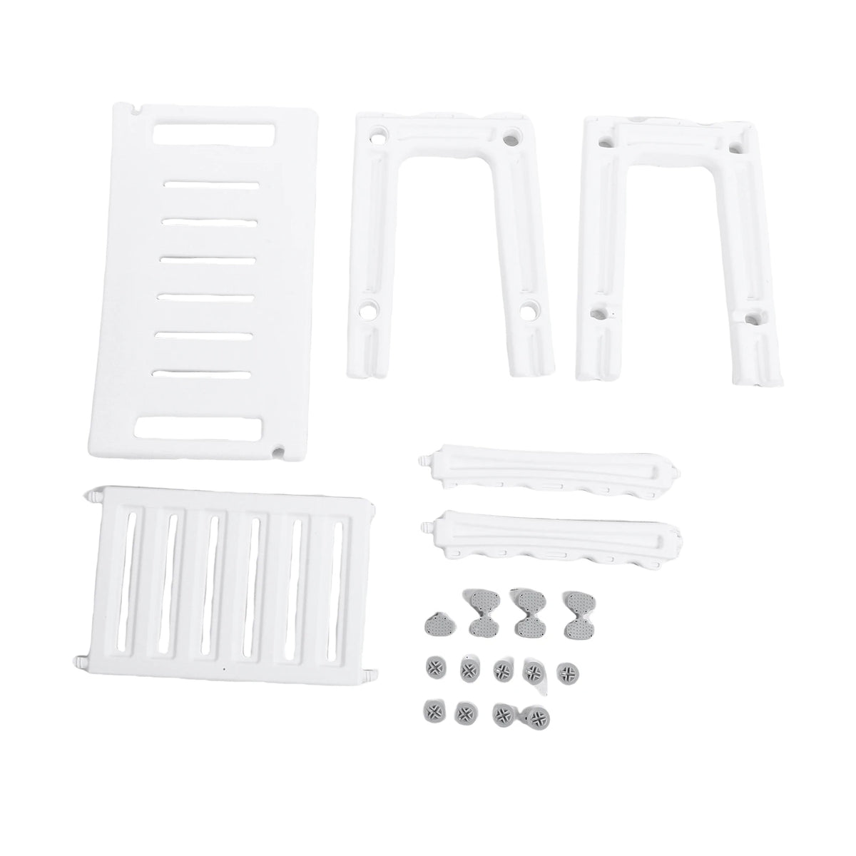 Shower bench with storage shelf and handles - view 7