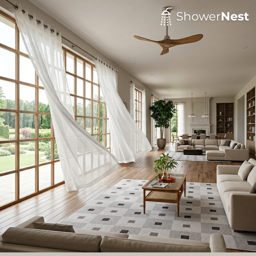 Sheer S Fold Curtains Linen White – Modern Light Filtering Design