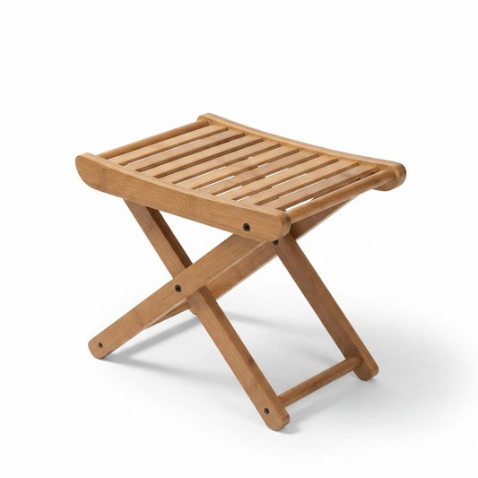 Portable Bamboo Foldable Shower Stool
