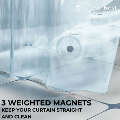 Weighted Shower Curtains - PEVA Transparent Shower Curtain 