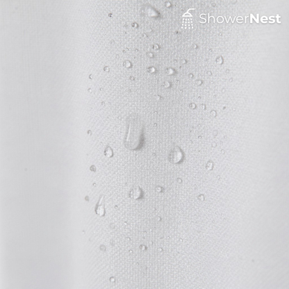 White PEVA Shower Curtain – Opaque Bathroom