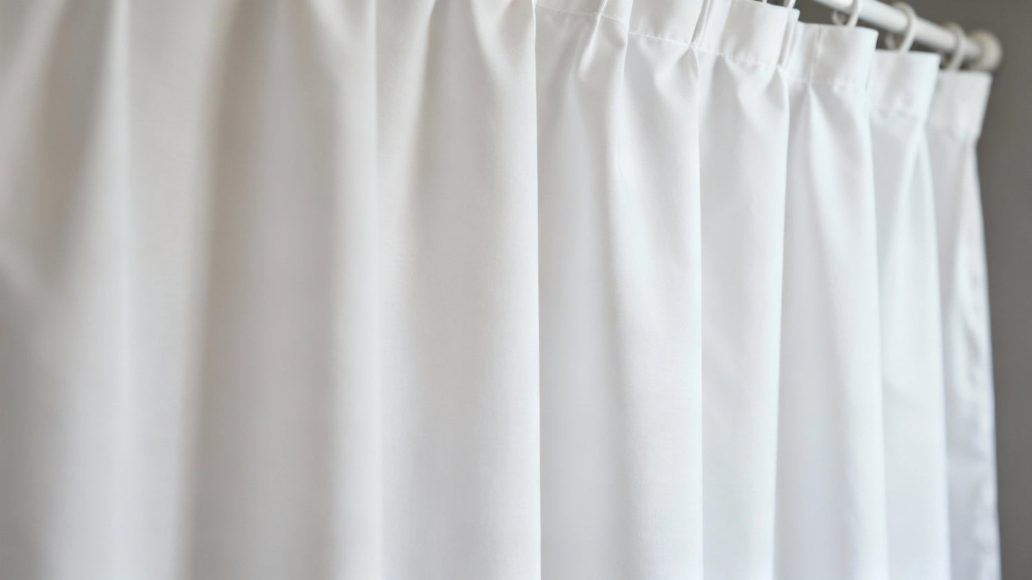 White Shower Curtains - Fabric 
