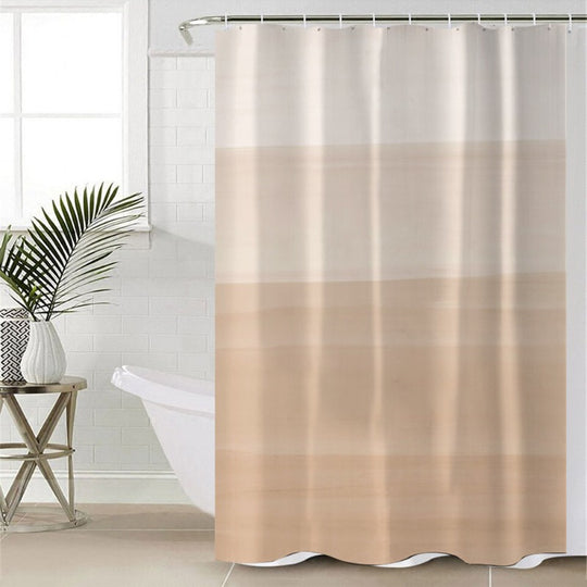Beige Shower Curtain – Modern Gradient Ombre Design