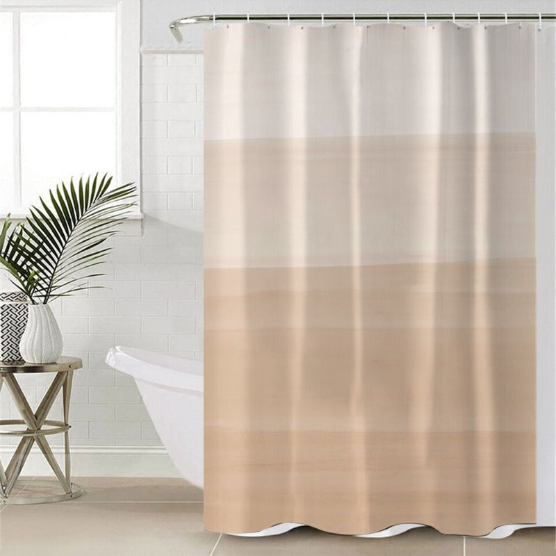 Beige Shower Curtain – Modern Gradient Ombre Design