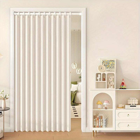 Black Pleated Pinch Curtain - Foldable Curtain