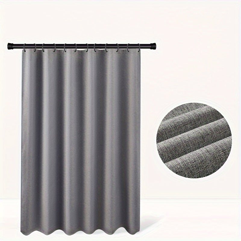 Grey Linen Shower Curtain – Polyester Fabric